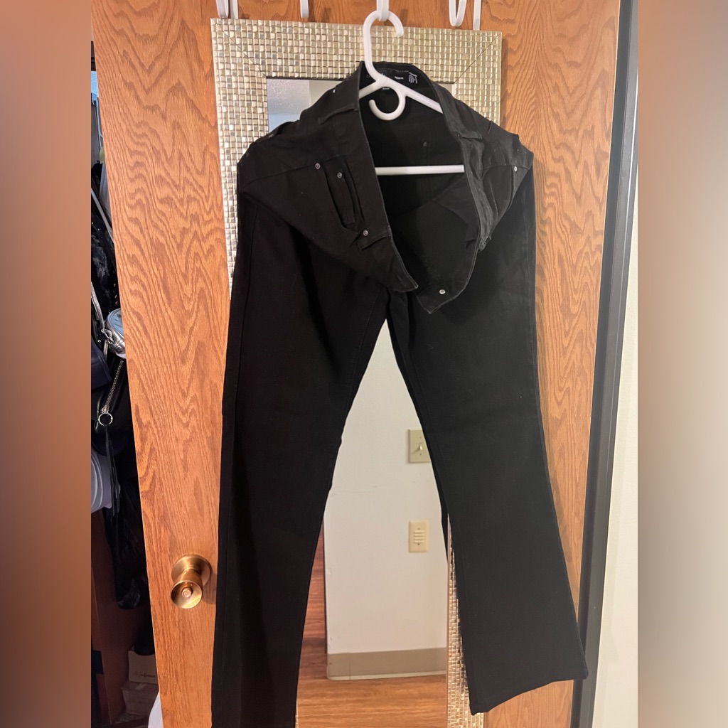 Long Tall Sally Black Denim Bootcut Jeans In A Size 10 34 Inseam Stretch